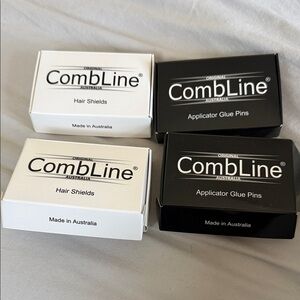 CombLine Hair Shields and Applicator Glue Pins Set